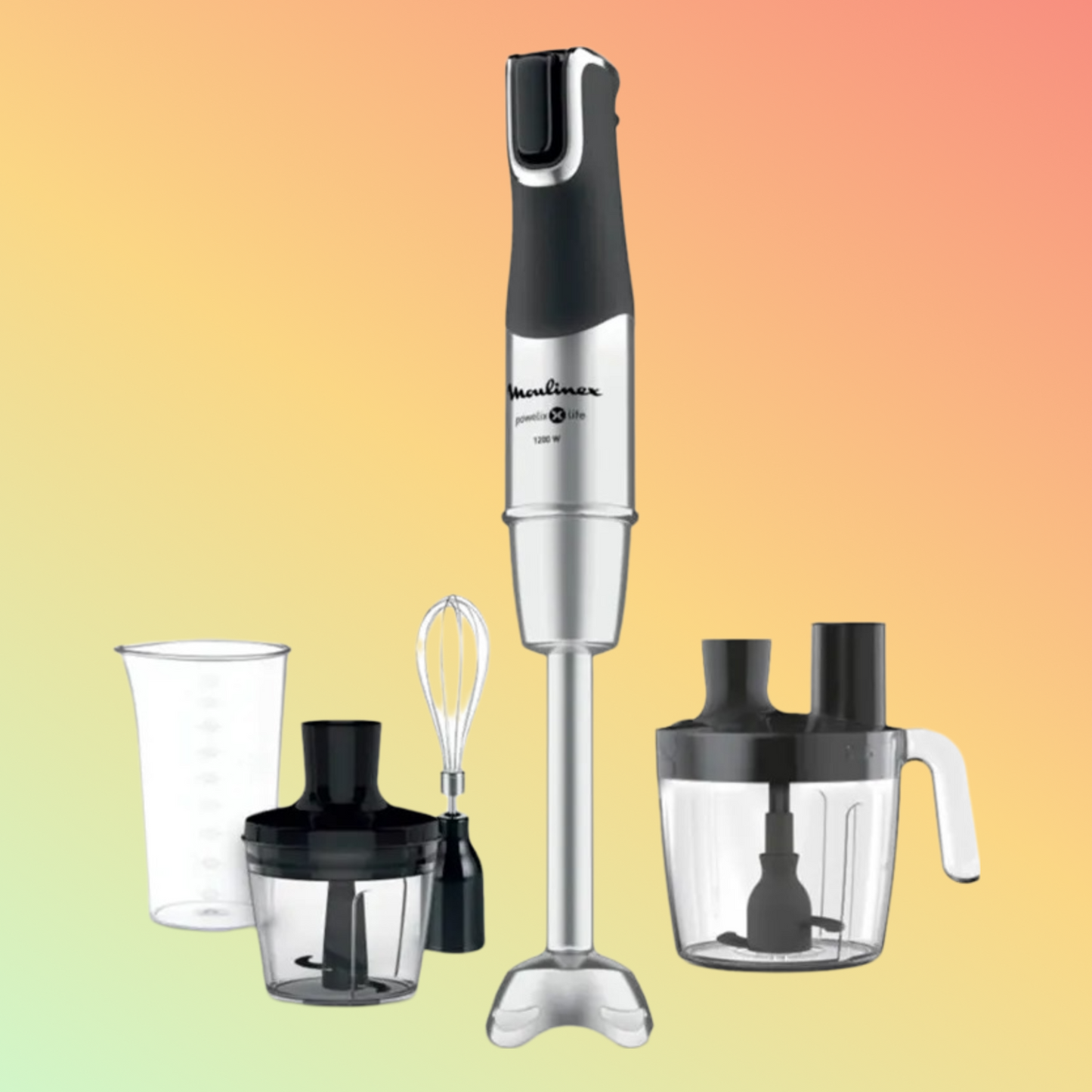 Moulinex InfinyForce Hand Blender with Accessories, Silver/Black