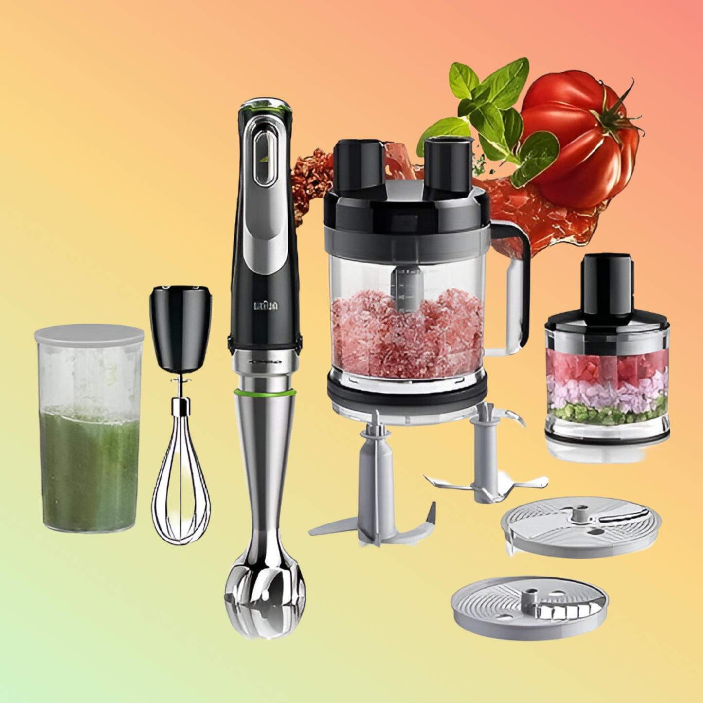 Moulinex InfinyForce Hand Blender with Accessories, Silver/Black