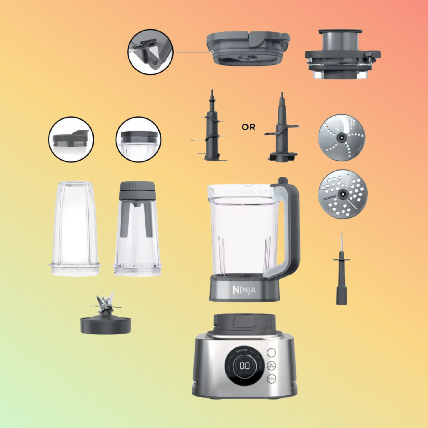 Ninja CB400ME Foodi Power Nutri Blender 4-in-1 1200W Silver