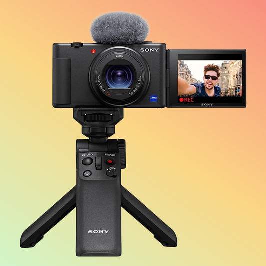 Sony Digital Still Camera ZV-1F with Sony GP-VPT2BT Shooting Grip