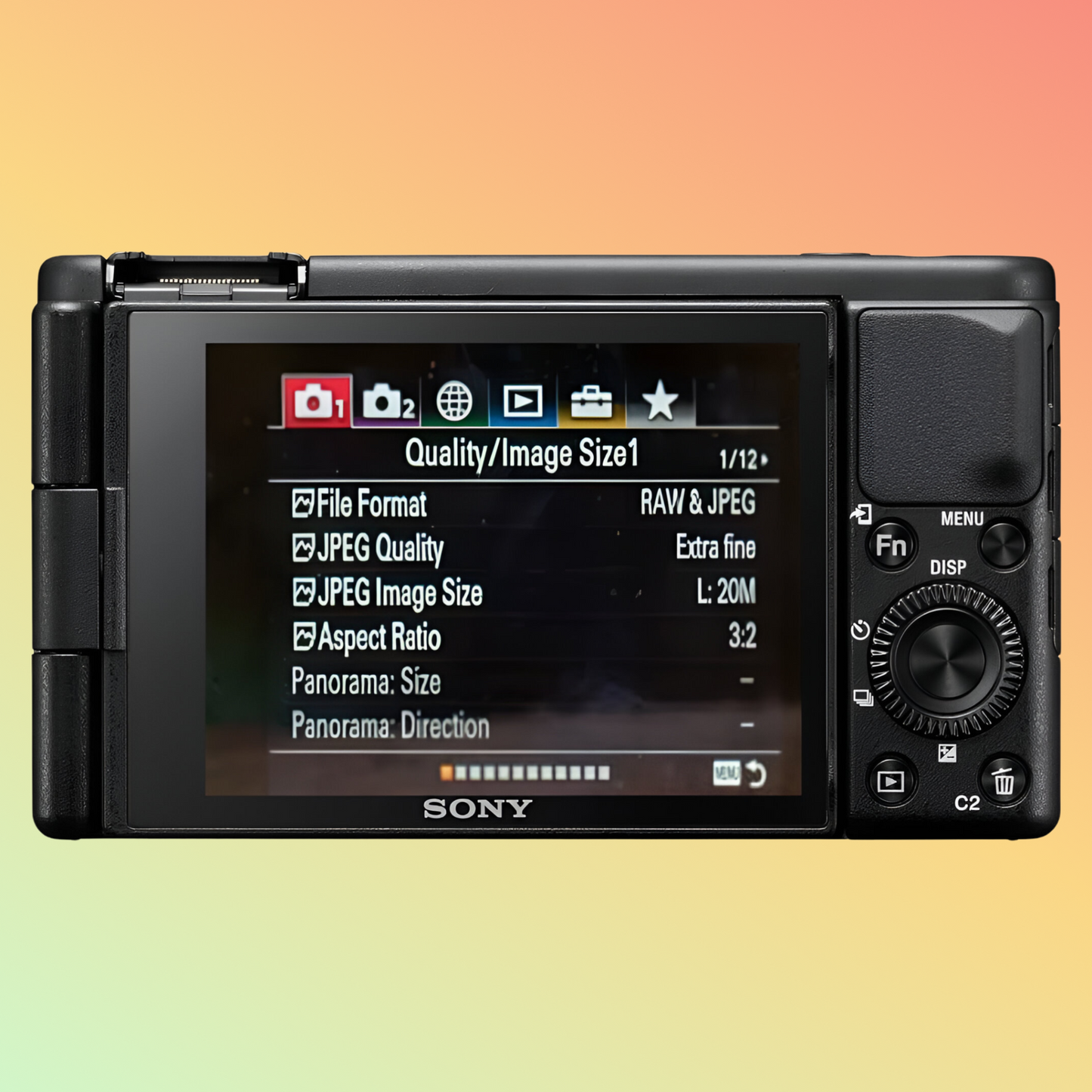 Sony Digital Still Camera ZV-1F with Sony GP-VPT2BT Shooting Grip