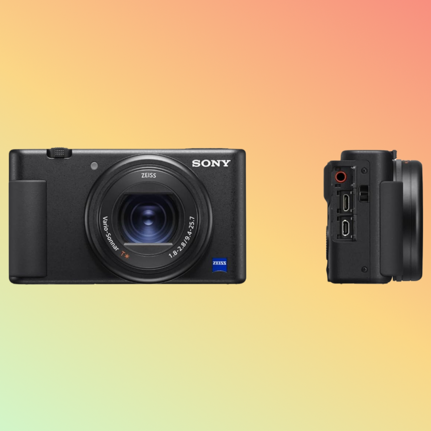 Sony Digital Still Camera ZV-1F with Sony GP-VPT2BT Shooting Grip