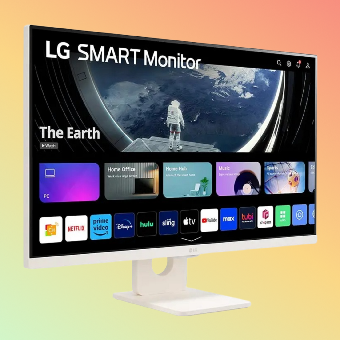 LG 27SR50F-W 27" 14ms 60Hz FHD IPS Smart Monitor with webOS