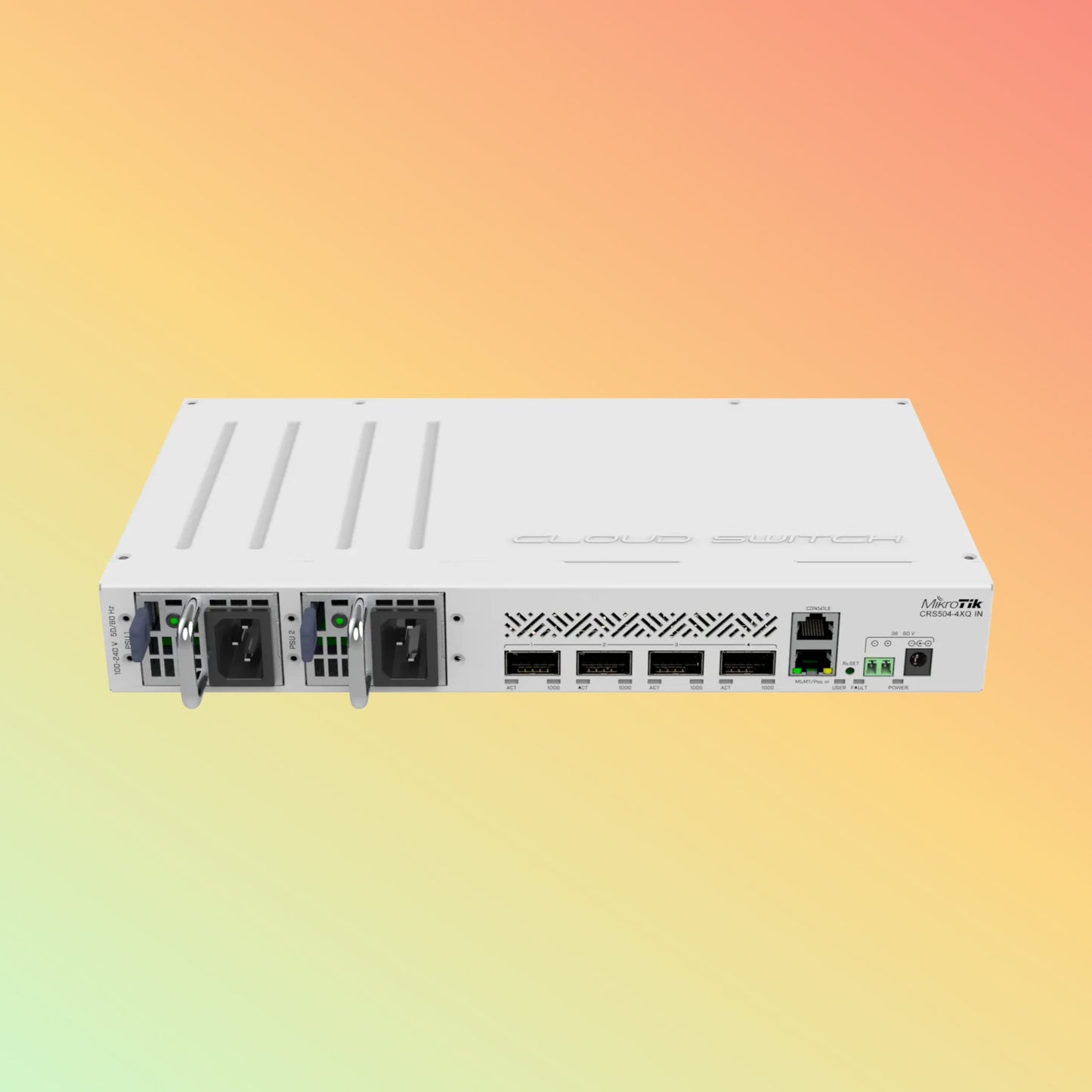 MikroTik (CRS504-4XQ-IN) Switch - 1 x Fast Ethernet port