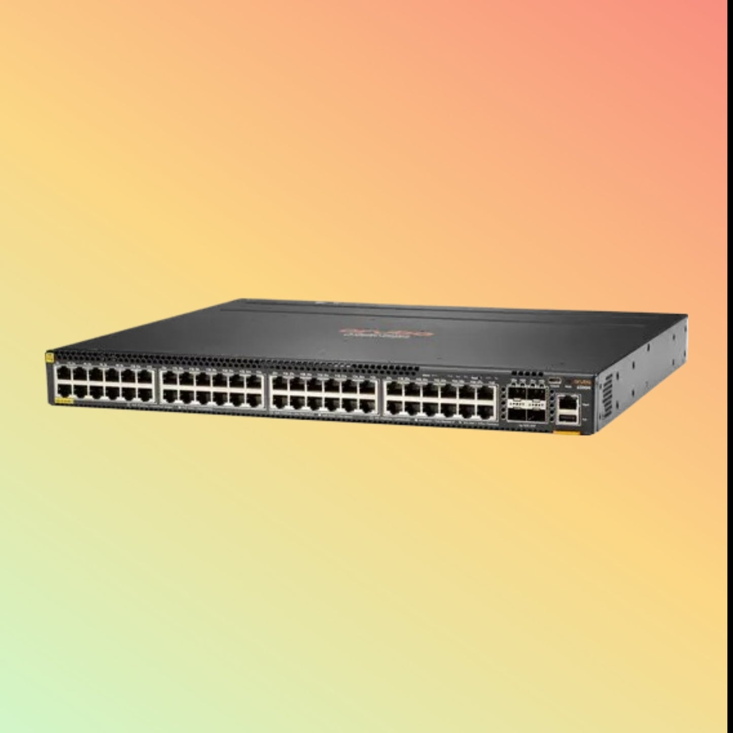 HPE Aruba 6200F (JL728A) Switch - 48 x Gigabit Ethernet PoE+ Ports RJ45, 4 x SFP+ 10 GbE WAN, 2 x USB