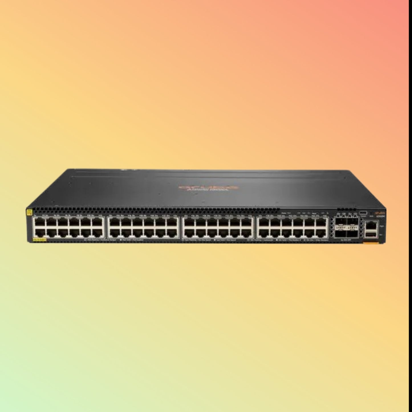 HPE Aruba 6200F (JL728A) Switch - 48 x Gigabit Ethernet PoE+ Ports RJ45, 4 x SFP+ 10 GbE WAN, 2 x USB