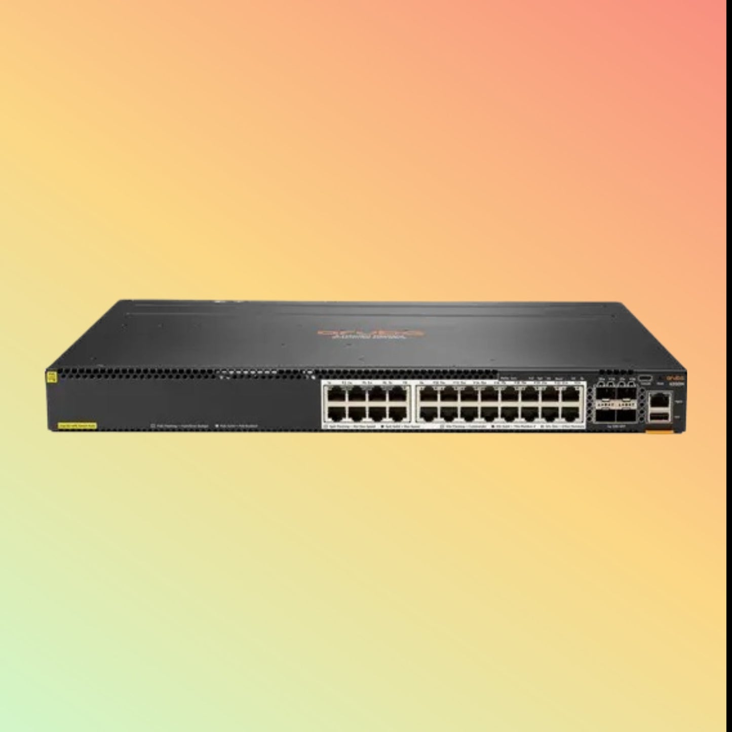 HPE Aruba CX 6300M (JL660A) Switch - 24 x 5 GbE PoE++ Ports RJ45, 4 x SFP 25 GbE WAN, 2 x USB
