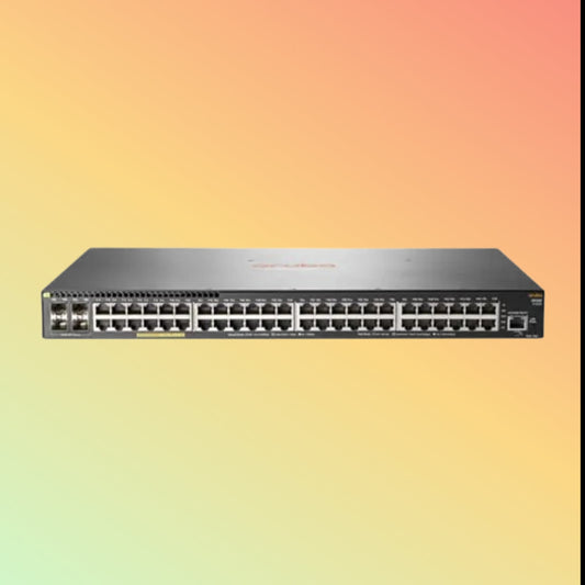 HPE Aruba 2930F (JL262A) Switch - 48 x Gigabit Ethernet PoE+ Ports RJ45, 4 x SFP Gigabit Ethernet Ports