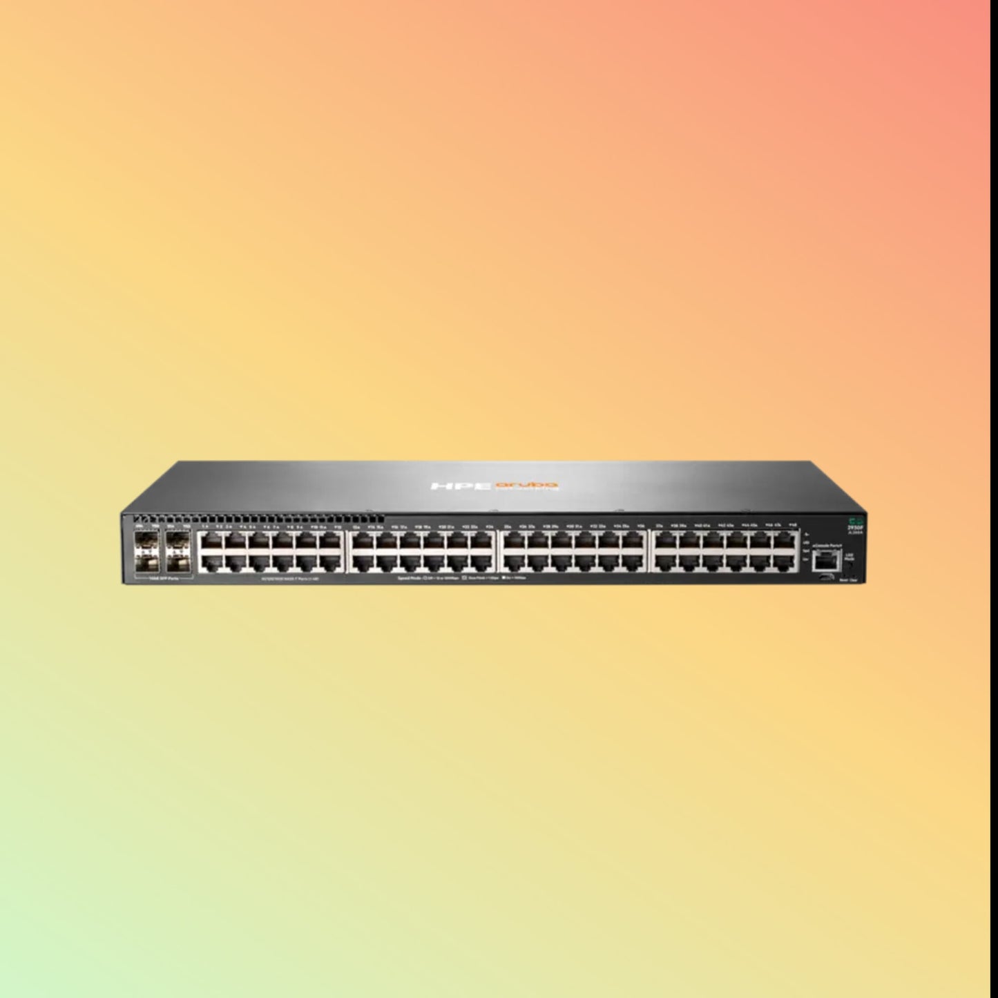 HPE Aruba 2930F (JL256A) Switch - 48 x Gigabit Ethernet port PoE+ ports RJ-45, 4 x SFP+ 1/10GbE ports