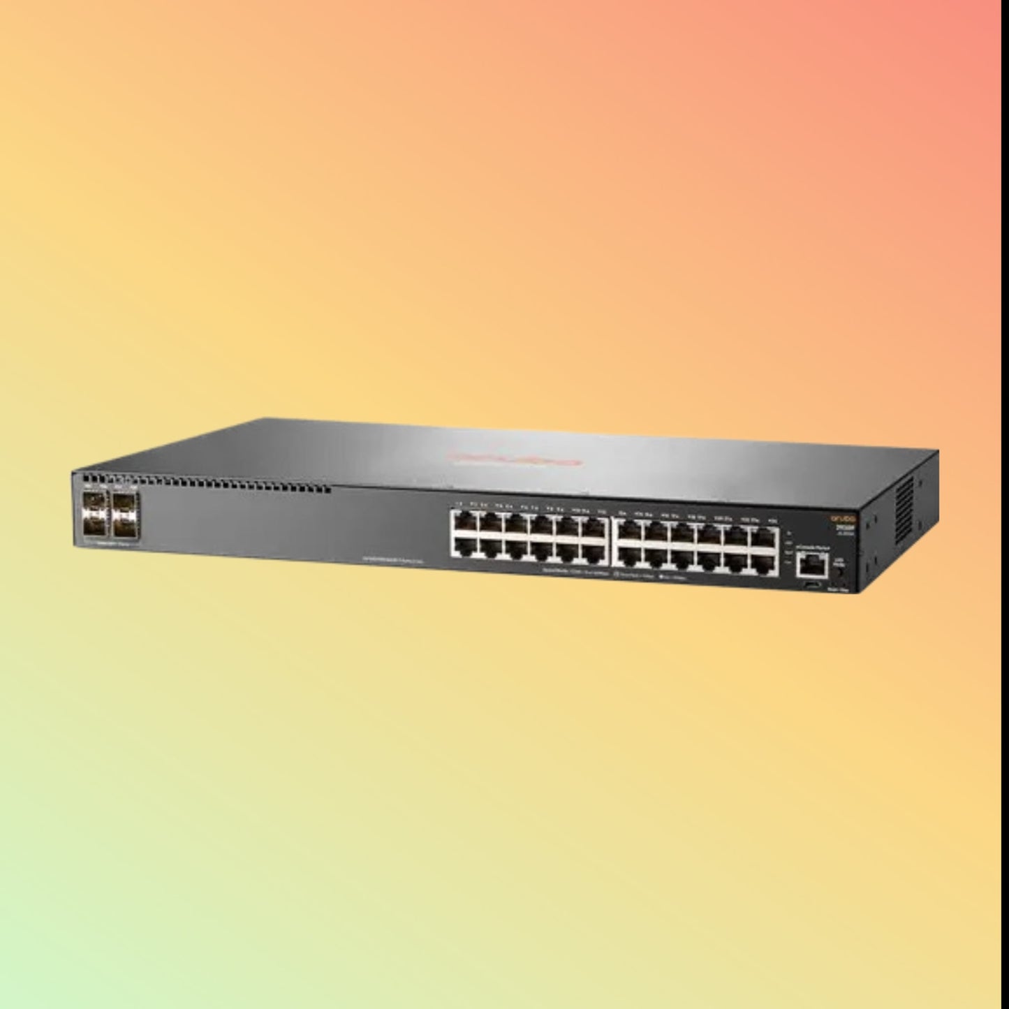 HPE Aruba 2930F (JL253A) Switch - 24 x Gigabit Ethernet Ports RJ45, 4 x SFP+ 10 GbE WAN