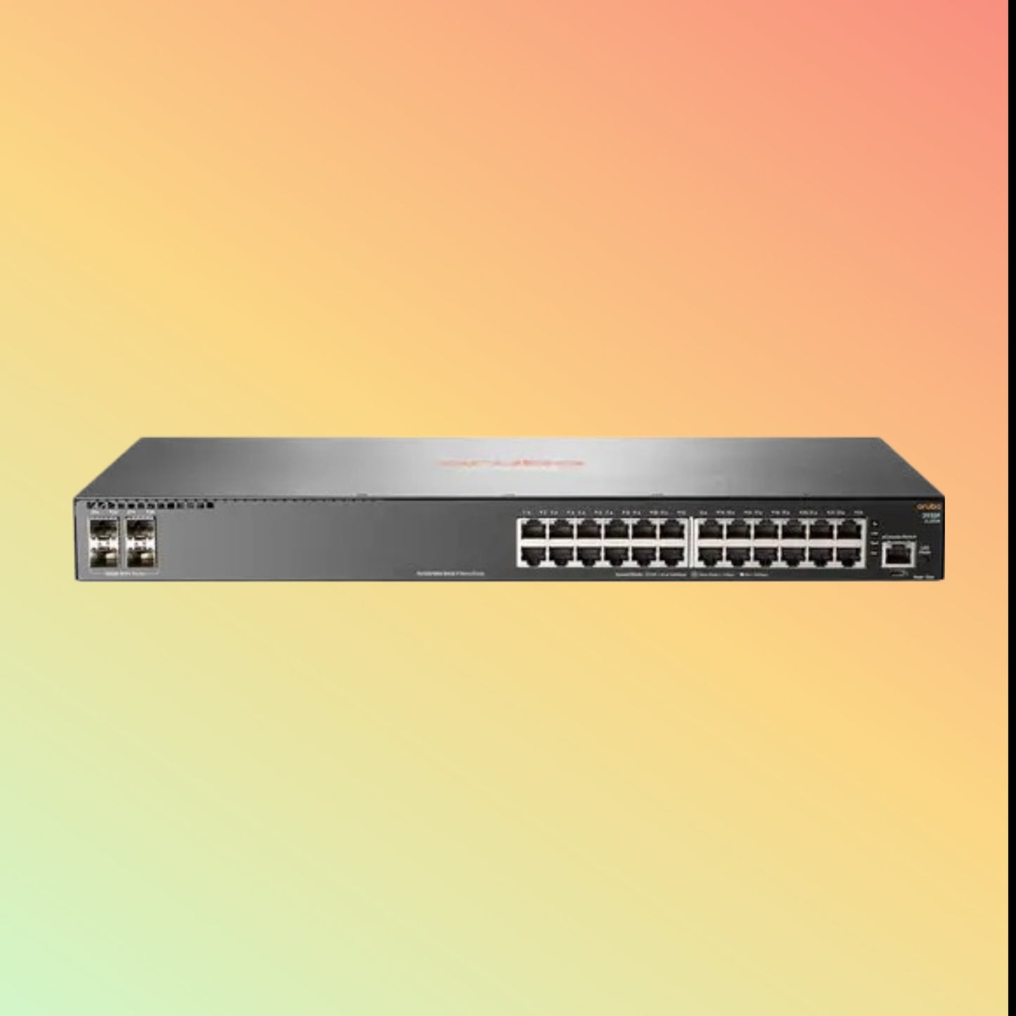 HPE Aruba 2930F (JL253A) Switch - 24 x Gigabit Ethernet Ports RJ45, 4 x SFP+ 10 GbE WAN