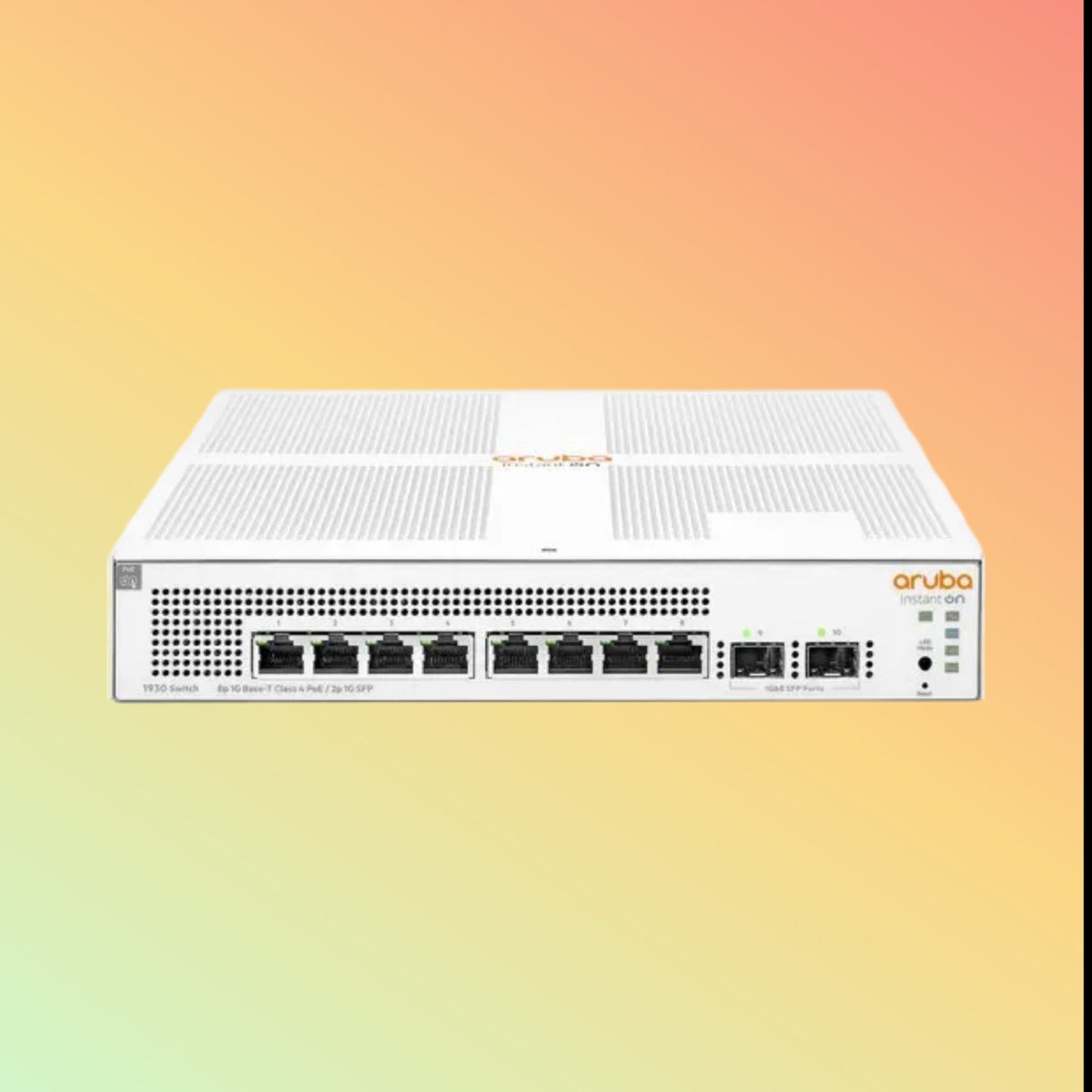 HPE Aruba Instant On 1930 (JL681A) Switch - 8 x Gigabit Ethernet PoE+ Ports RJ45 (30 W