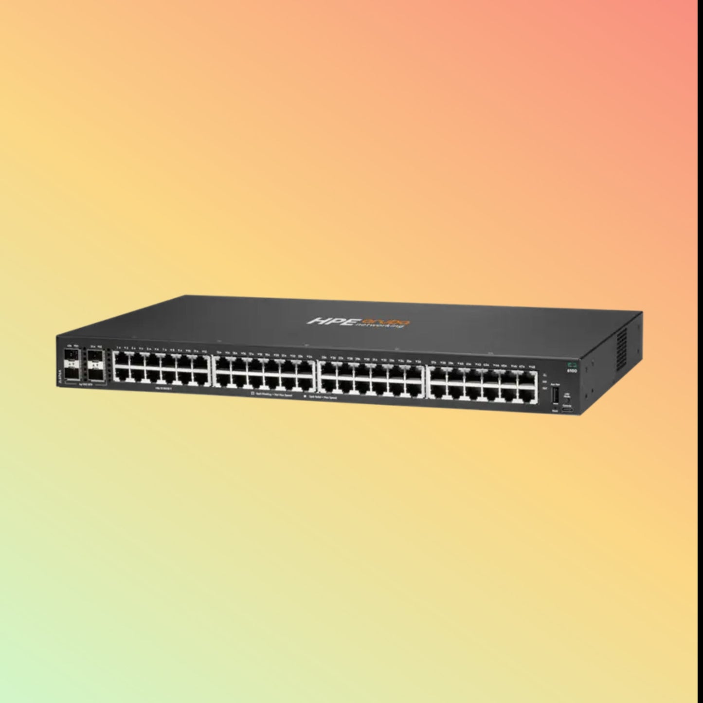 HPE Aruba CX 6100 (JL676A) Switch - 48 x Gigabit Ethernet BASE-T ports, 4 x 1G/10G SFP ports