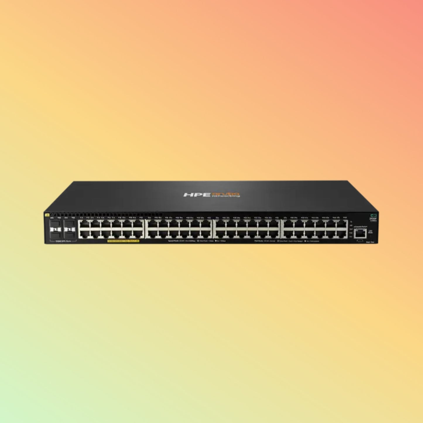 HPE Aruba 2930F (JL558A) Switch - 48 x Gigabit Ethernet PoE+ Ports RJ-45, 4 X SFP+ 1/10GbE Ports