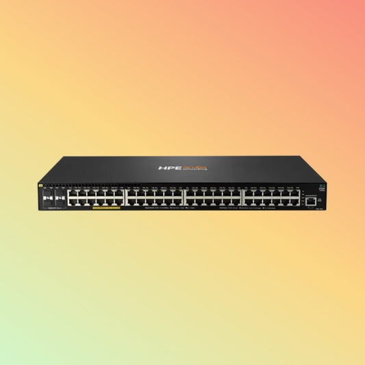 HPE Aruba 2930F (JL558A) Switch - 48 x Gigabit Ethernet PoE+ Ports RJ-45, 4 X SFP+ 1/10GbE Ports