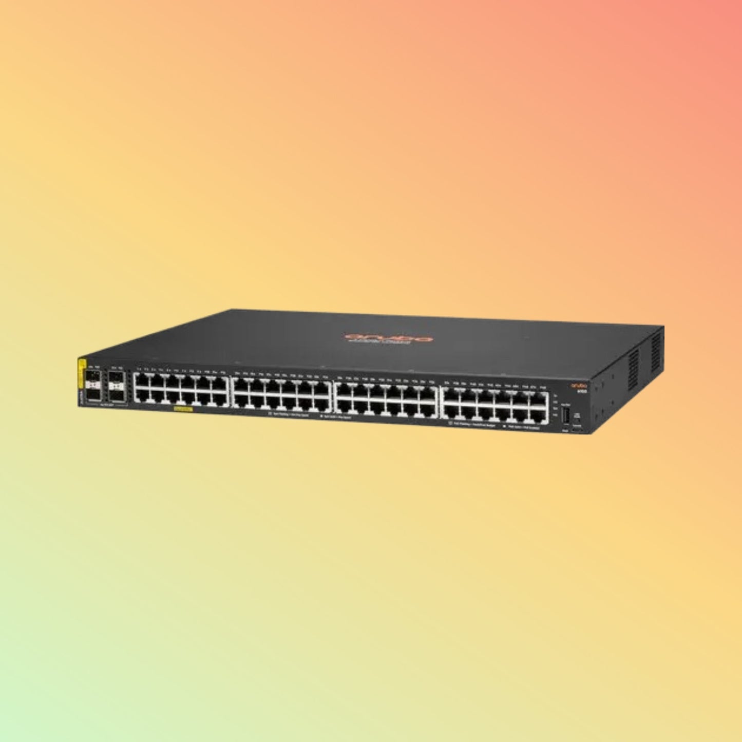 HPE Aruba CX 6100 (JL675A) Switch - 48 x Gigabit Ethernet PoE+ Ports RJ45, 4 x SFP 10 GbE WAN, 2 x USB
