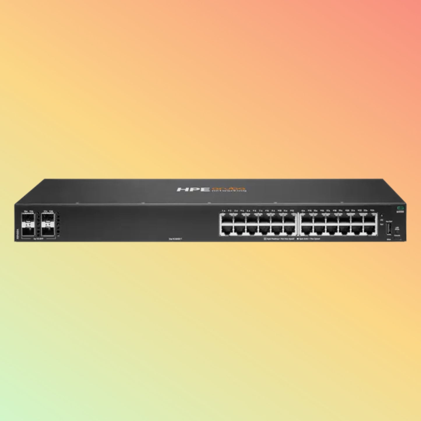 HPE Aruba CX 6000 (R8N88A) Switch - 24 x Gigabit Ethernet BASE-T Ports RJ45, 4 x 1G SFP Ports