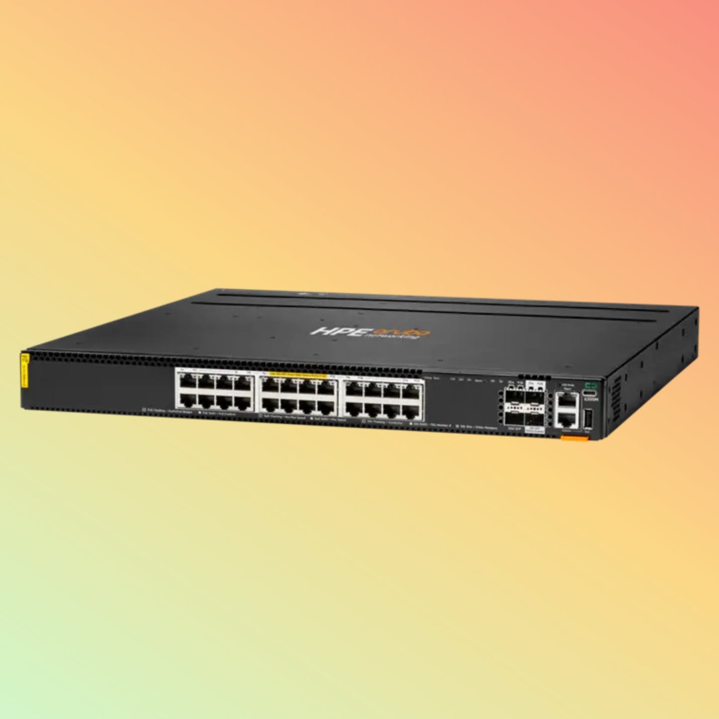 HPE Aruba CX 6300M (R8S89A) Switch - 24 x HPE Smart Rate Base-T ports, 2 x 10G/25G/50G SFP ports