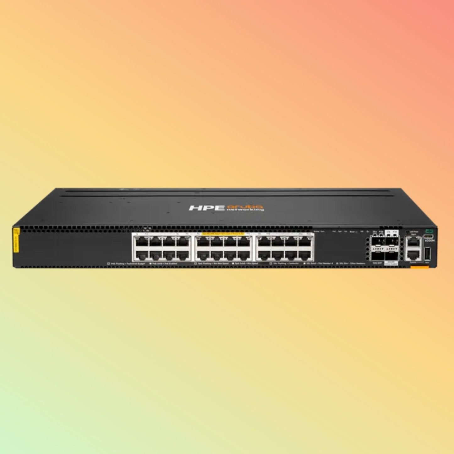 HPE Aruba CX 6300M (R8S89A) Switch - 24 x HPE Smart Rate Base-T ports, 2 x 10G/25G/50G SFP ports
