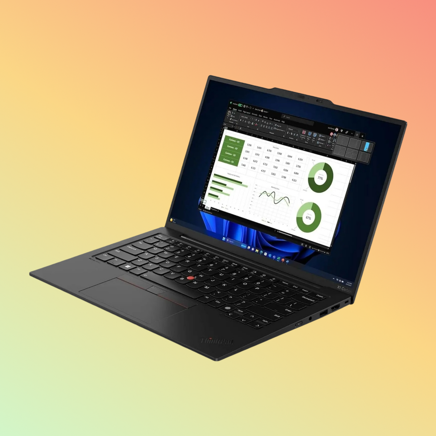 LENOVO THINKPAD P1 GEN 7 (2024) Mobile Workstation Laptop - Series 1 Ultra 7-155H, 16GB, 512GB SSD, NVIDIA GeForce RTX 1000 6GB, 16″ WQXGA Touch