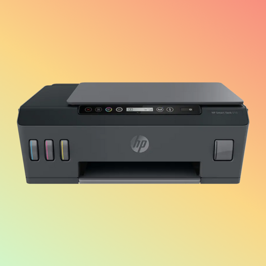 HP SMART TANK 515 Printer - Wireless, A4, Print Copy Scan, 11 ppm, 1200 x 1200 rendered dpi Resolution, 1,000 Pages Duty Cycle, Black and Color