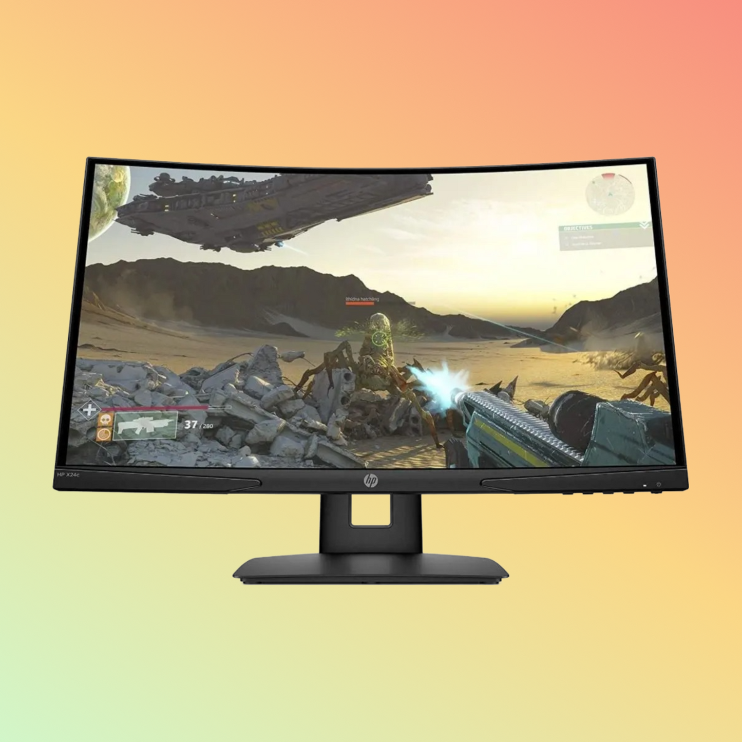 HP X24C Curved Gaming Monitor - 23.6" FHD (1920 x 1080), VA, DP, HDMI, 300 nits, 144 Hz