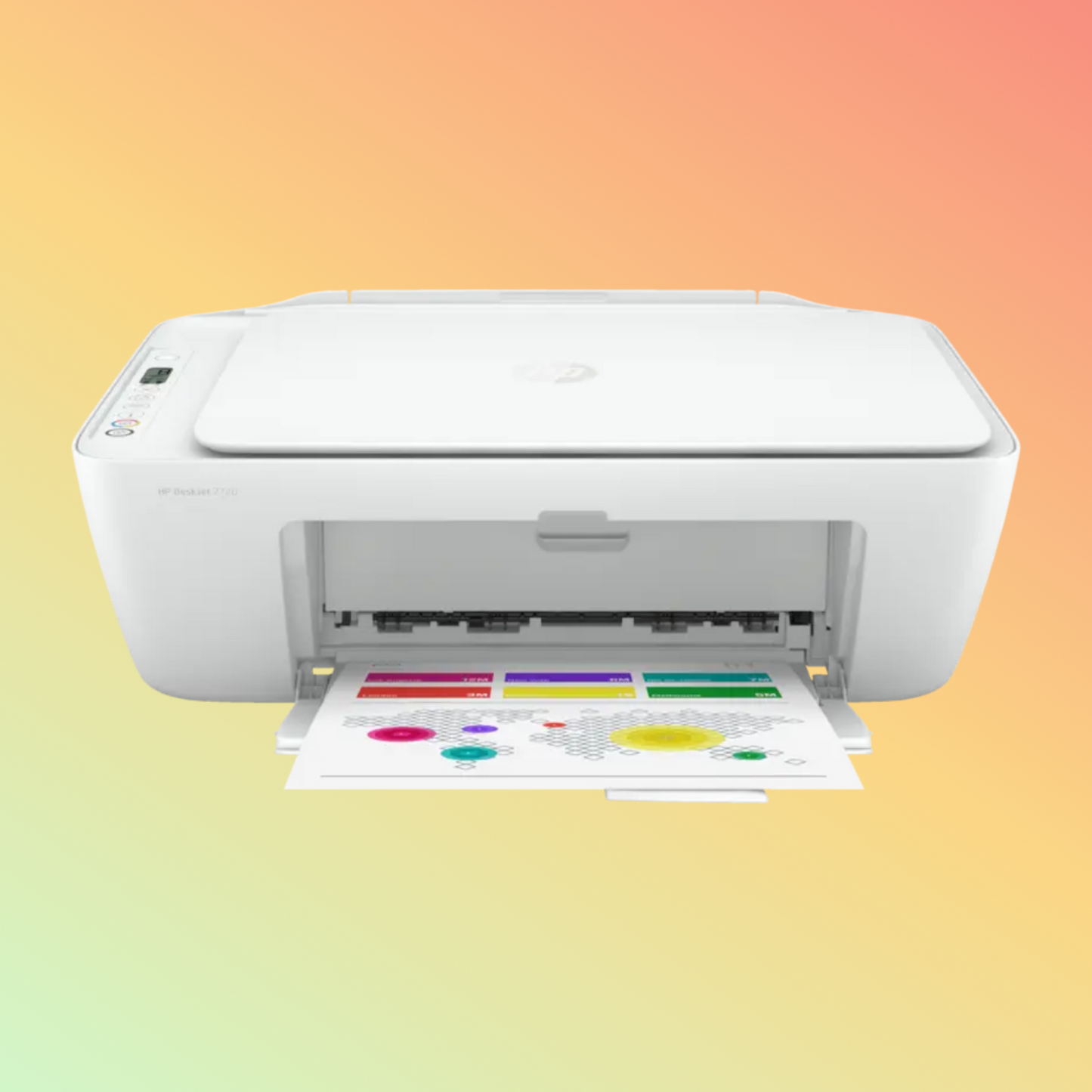 HP DeskJet 2720 Printer - Wireless, A4, Print Copy Scan, 7.5 ppm, 1200 x 1200 rendered dpi Resolution, 1,000 Pages Duty Cycle, Black and Color