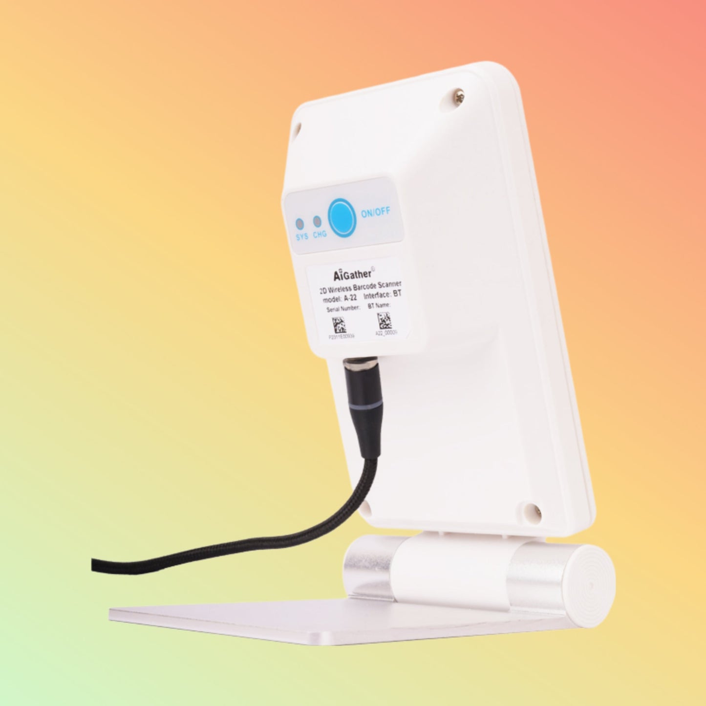 AiGather A-22 Desktop Wireless 2D Barcode Scanner