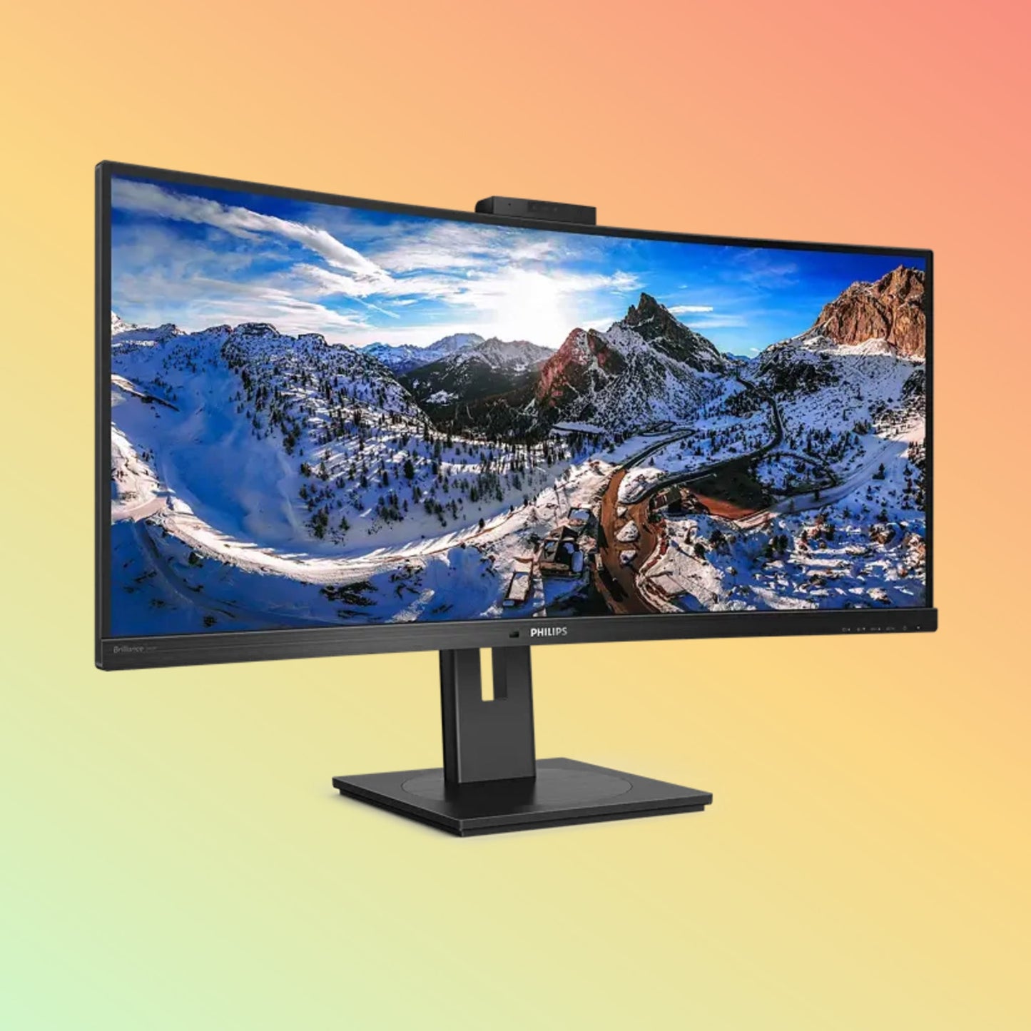 PHILIPS 346P1CRH Curved Monitor - 34" UWQHD (3440 x 1440), VA, HDMI, DP, USB-C, 500 nits, 100 Hz