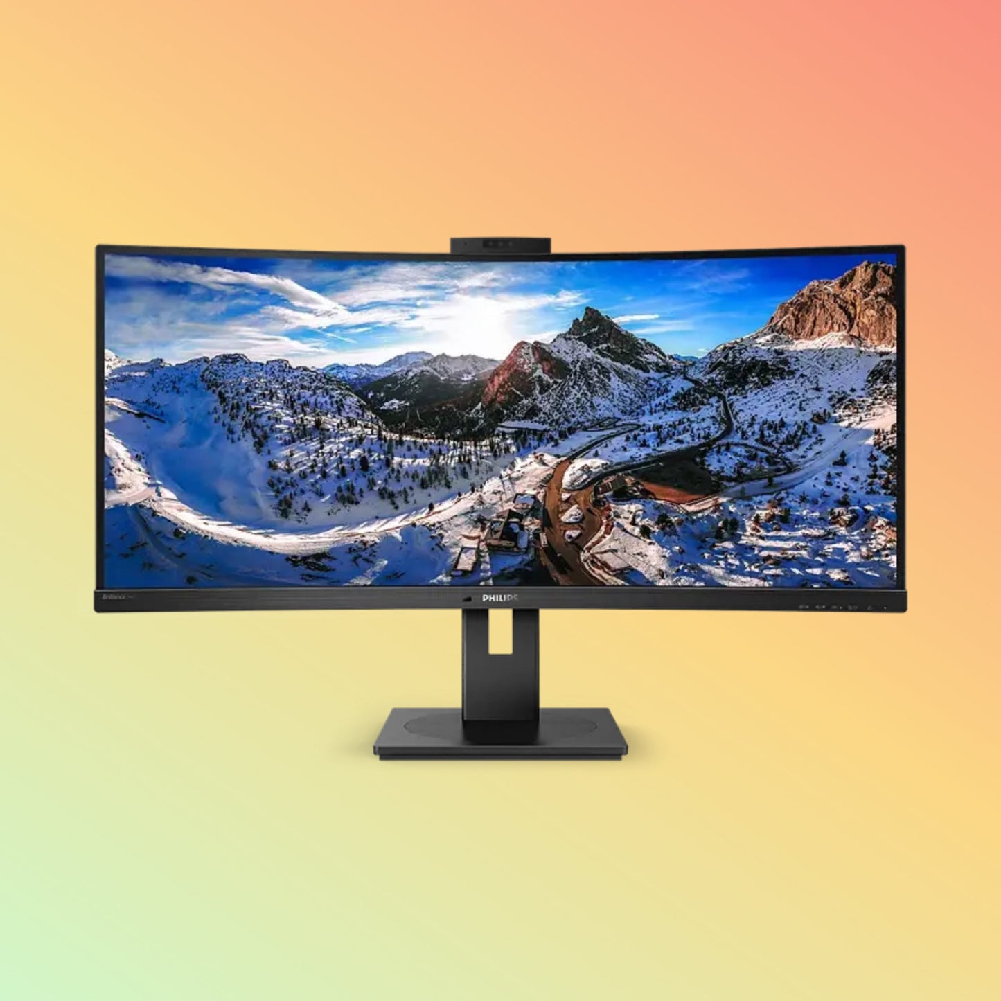 PHILIPS 346P1CRH Curved Monitor - 34" UWQHD (3440 x 1440), VA, HDMI, DP, USB-C, 500 nits, 100 Hz