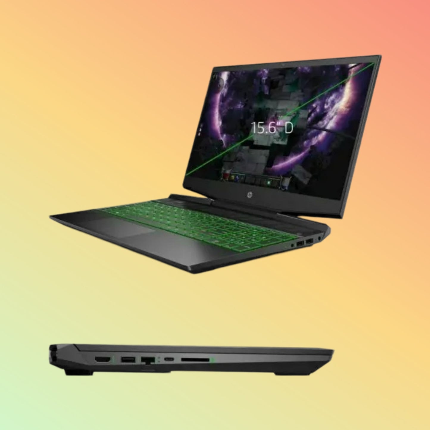 HP PAVILION 15-EC1046NR GAMING Laptop - AMD Ryzen 7-4800H, 12GB, 512GB SSD, Nvidia GeForce GTX 1660Ti 6GB, 15.6" FHD