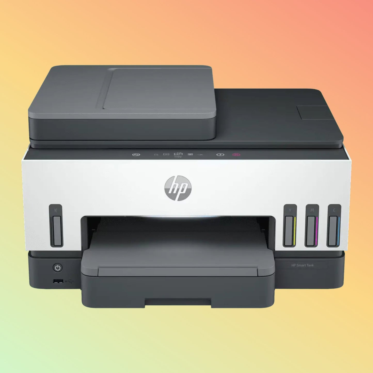 HP SMART TANK 750 Printer - Wireless, A4, Print Copy Scan, 15 ppm, 1200 x 1200 rendered dpi Resolution, 5,000 Pages Duty Cycle, Black and Color