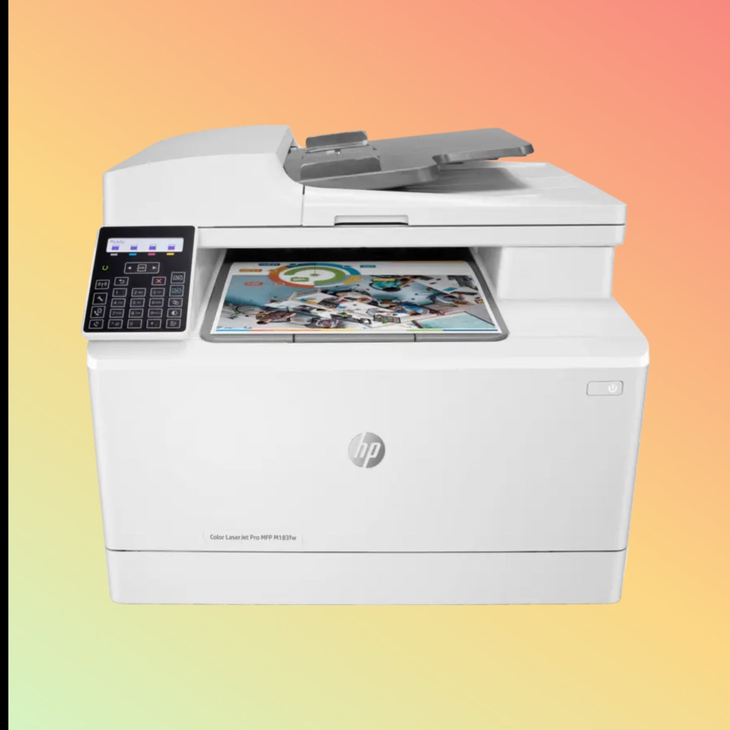 HP LaserJet Pro MFP M183FW Printer - Wireless, A4, Print Copy Scan Fax, 16 ppm, 600 x 600 dpi Resolution, 30,000 Pages Duty Cycle, Black and Color