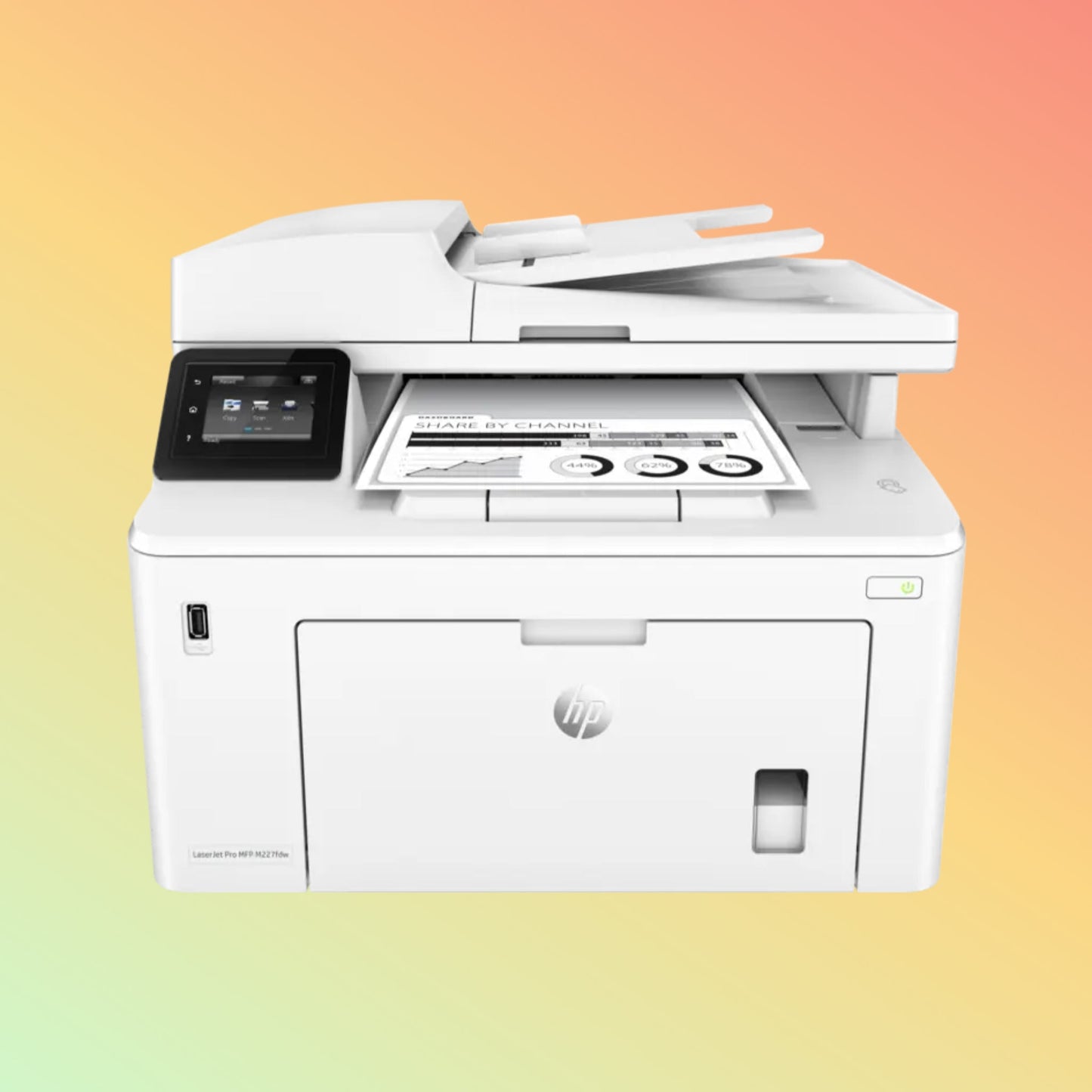 HP LaserJet Pro MFP M227FDW Printer - Wireless, A4, Print Copy Scan, 28 ppm, 1200 x 1200 dpi Resolution, 30,000 Pages Duty Cycle