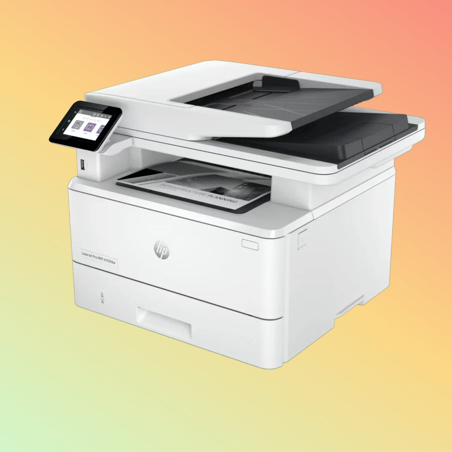 HP LaserJet Pro MFP 4103FDW Printer - Wireless, A4, Print Copy Scan Fax, 40 ppm, 1200 x 1200 dpi Resolution, 80,000 Pages Duty Cycle