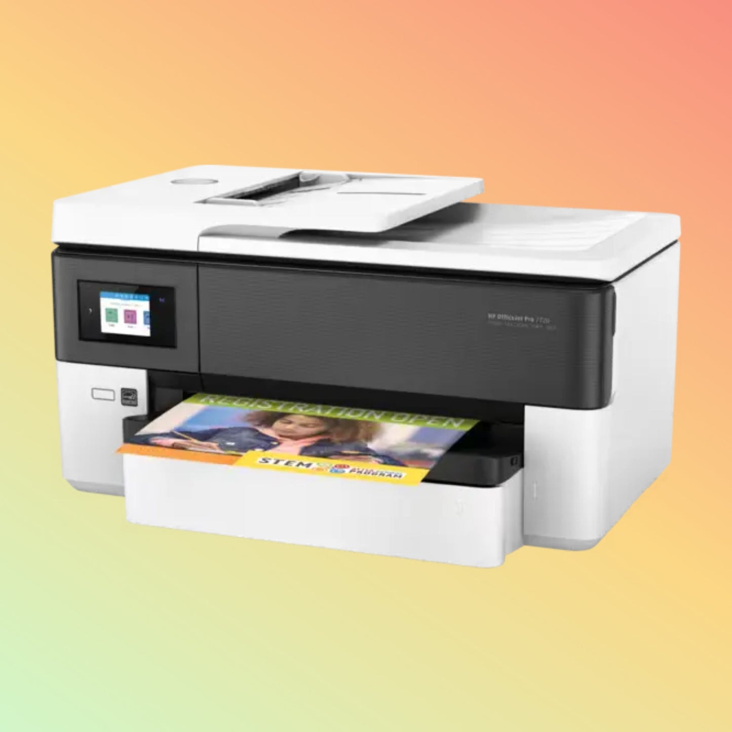 HP OfficeJet Pro Wide Format 7720 Printer - Wireless, A4, Print Copy Scan Fax, 22 ppm, 1200 x 1200 rendered dpi Resolution, 30,000 Pages Duty Cycle, Black and Color