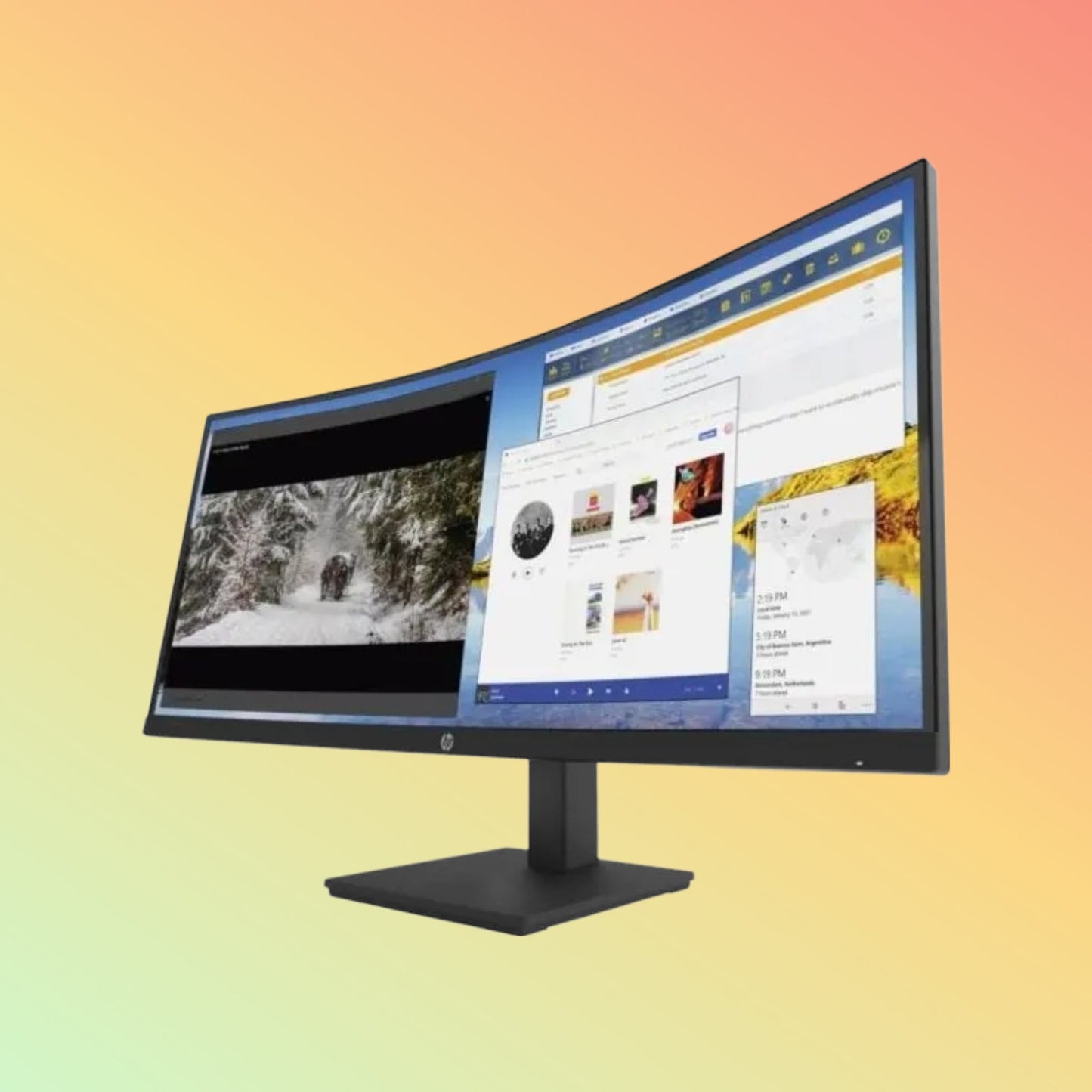 HP P34HC G4 Curved Monitor - 34" WQHD (3440 x 1440), VA, DP, HDMI, USB-C, 250 nits, 60 Hz