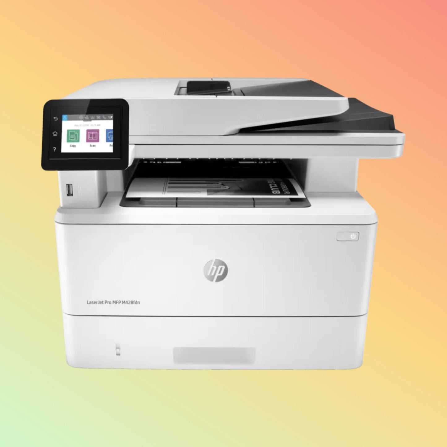 HP LaserJet Pro MFP M428FDN Printer - A4, Print Copy Scan Fax Email, 38 ppm, 1200 x 1200 dpi Resolution, 80,000 Pages Duty Cycle