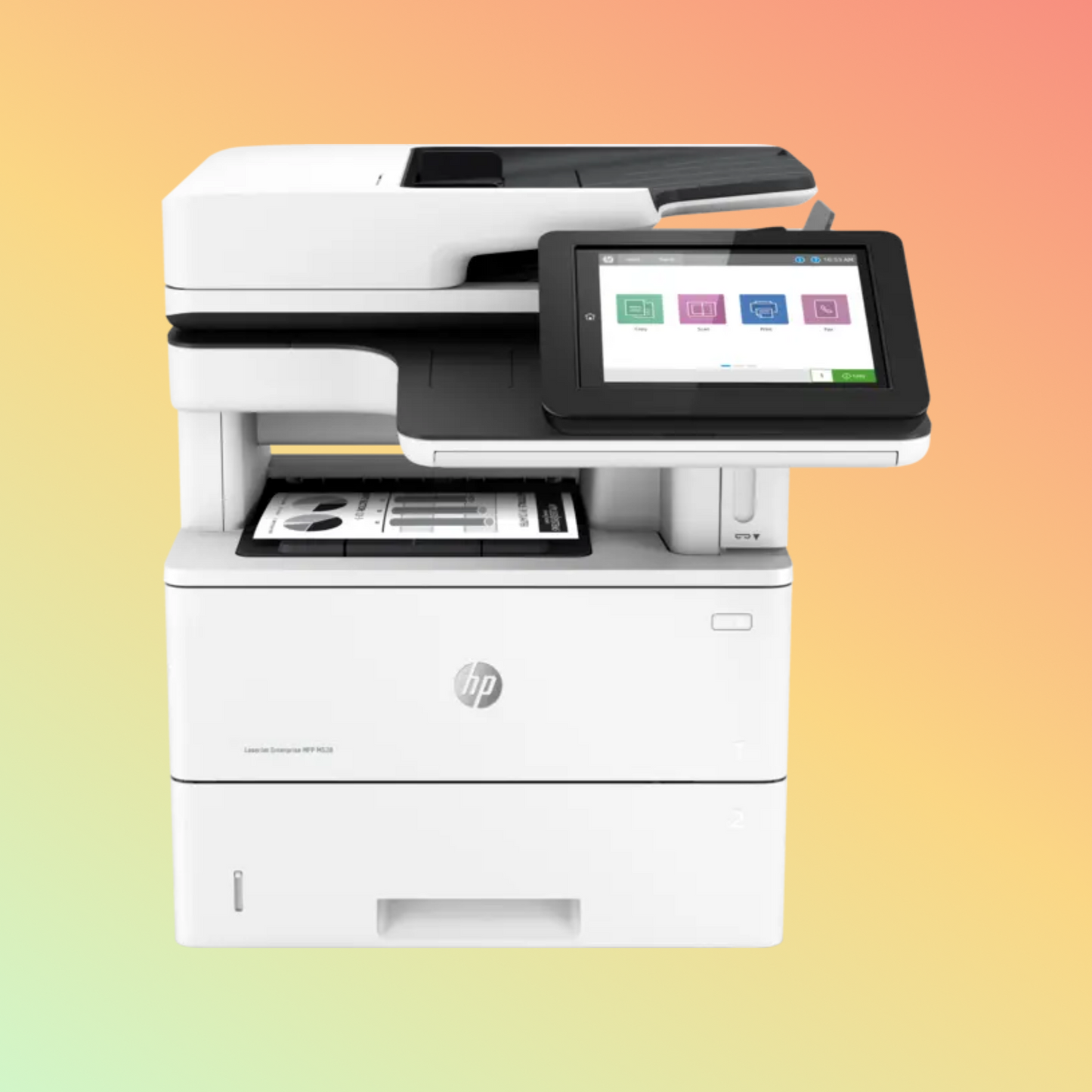 HP LaserJet Enterprise MFP M528F Printer - Wireless, A4, Print Copy Scan Fax, 43 ppm, 1200 x 1200 dpi Resolution, 150,000 Pages Duty Cycle