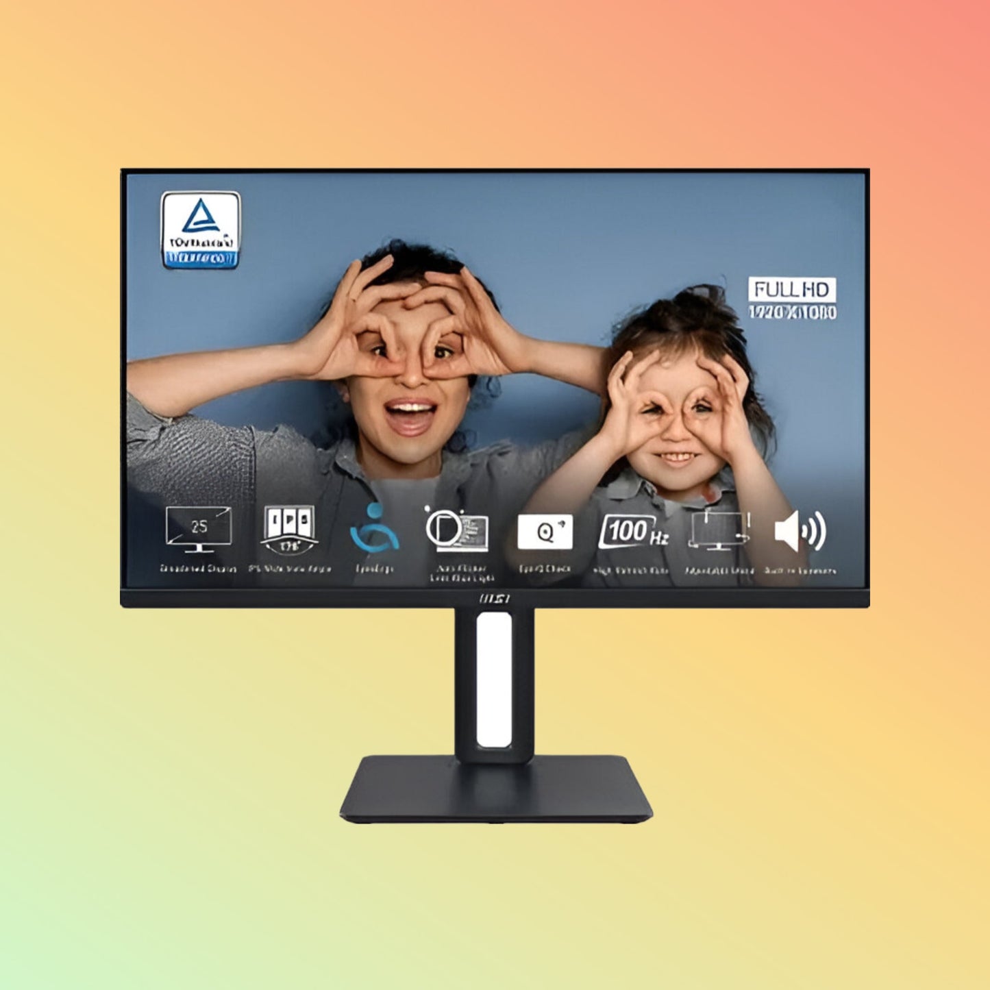 MSI PRO MP251P Monitor - 25" FHD (1920 x 1080), IPS, Pivot, Swivel, HDMI, VGA, 300 nits, 100 Hz