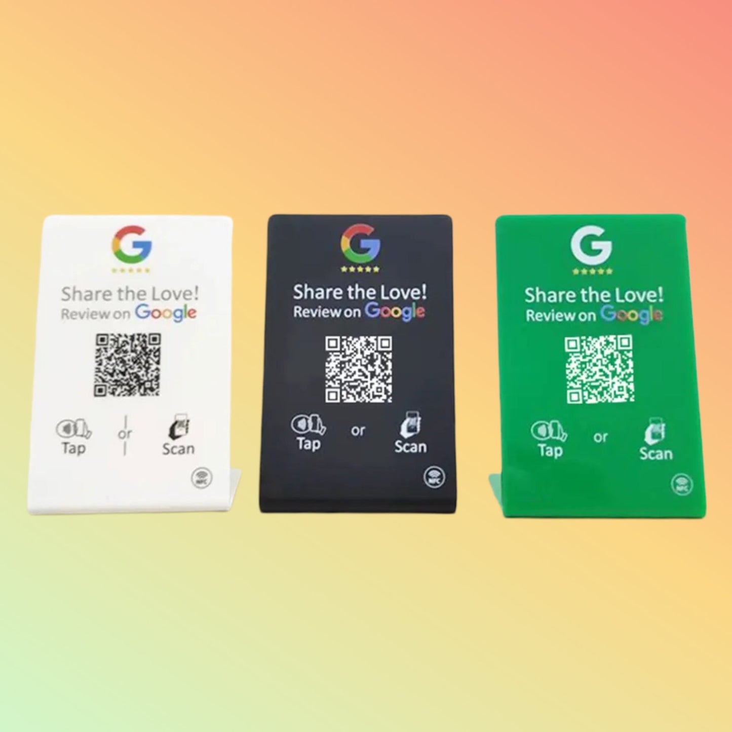 MIND qr code google review nfc display table stand hub table tent review