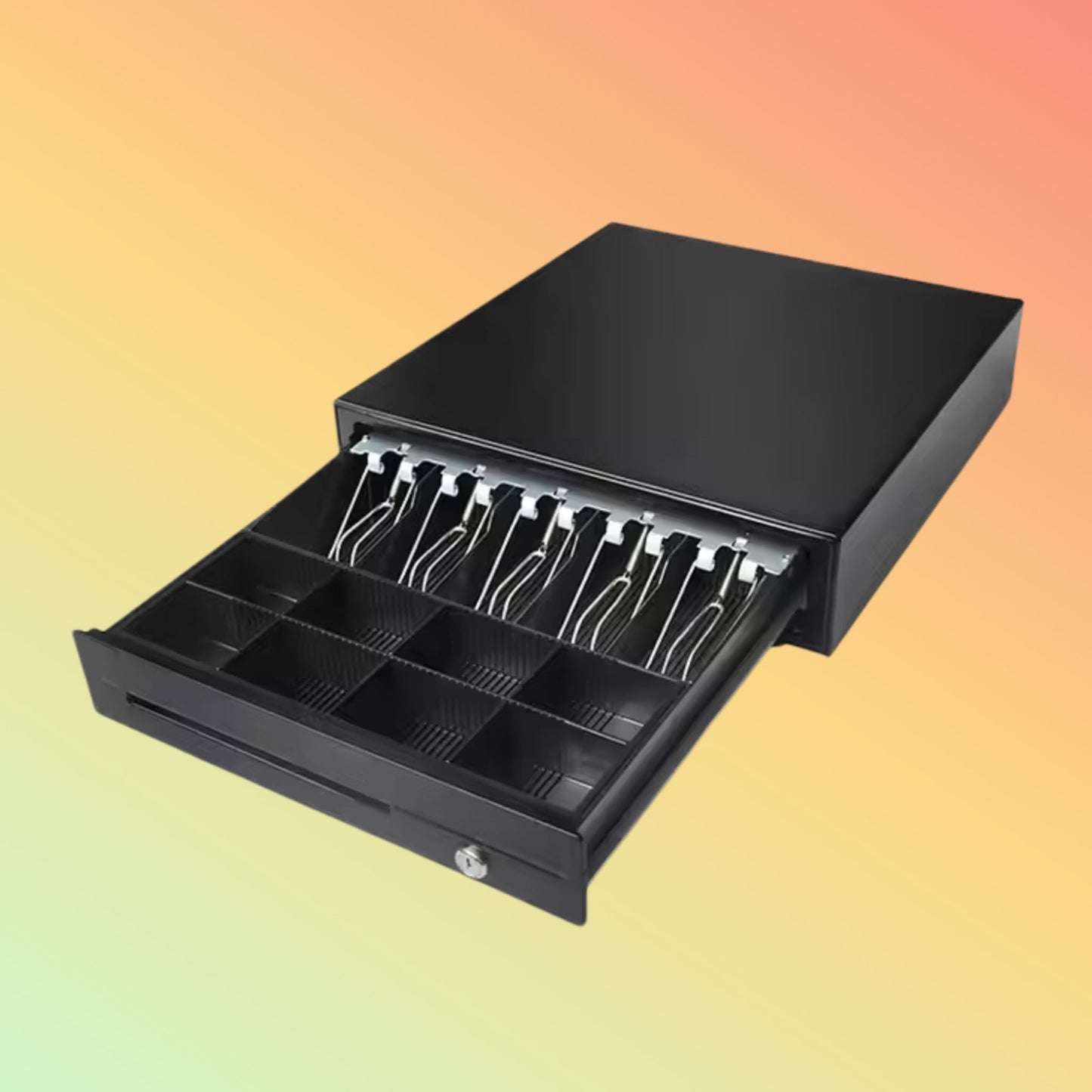 MAKEN ECD-410 RJ11 6 Bills 8 Coins Economical Secure Safe Ball Bearing Slide Cash Drawer