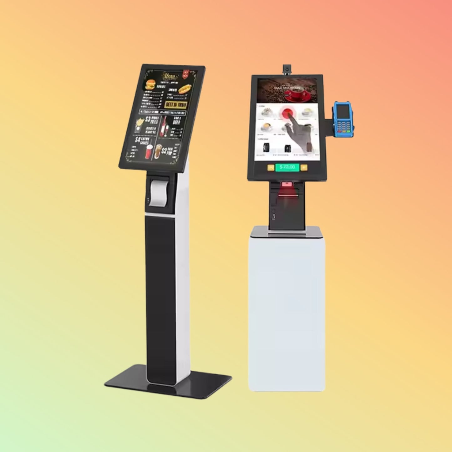 MAKEN Countertop Touch Screen 21.5 Inch Android Kiosk POS Information Display Kiosk Touch Self Checkout Kiosk