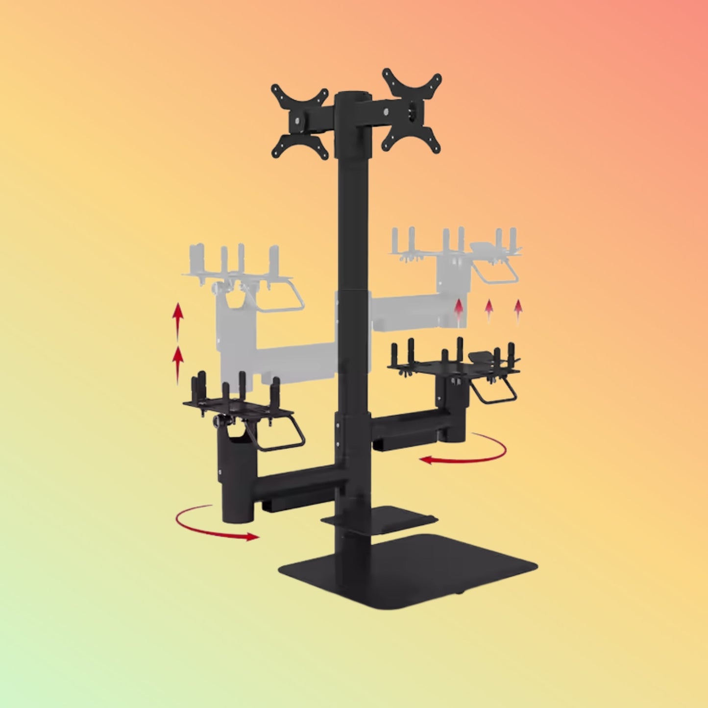 MAKEN Universal Adjustable Pos Terminal Holder Swivel Stand Pos Pole Mount Stand For Card Reader/Scanner/Printer