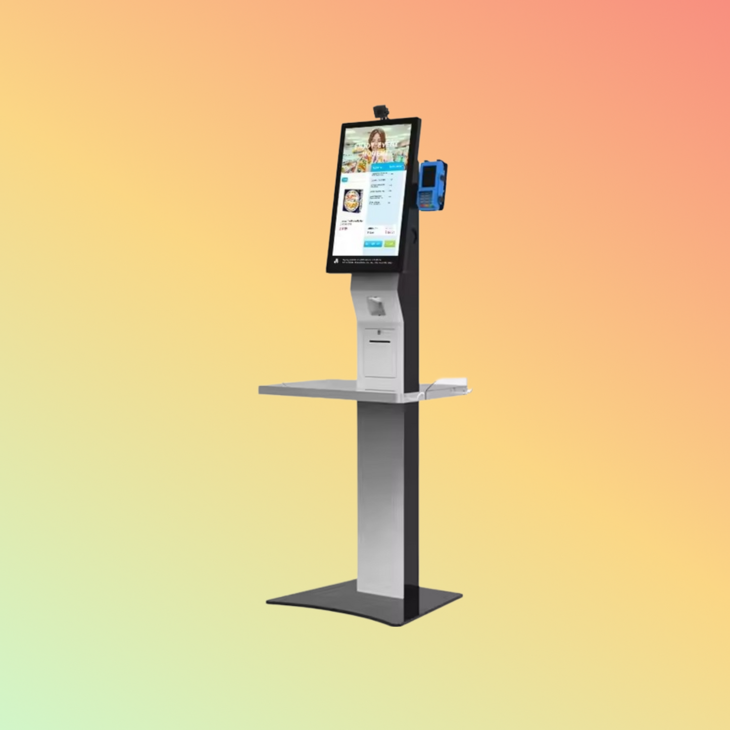 MAKEN Android 21.5 Inch Touch Screen Machine Interactive Restaurant Shop Kiosk Self Checkout Kiosk