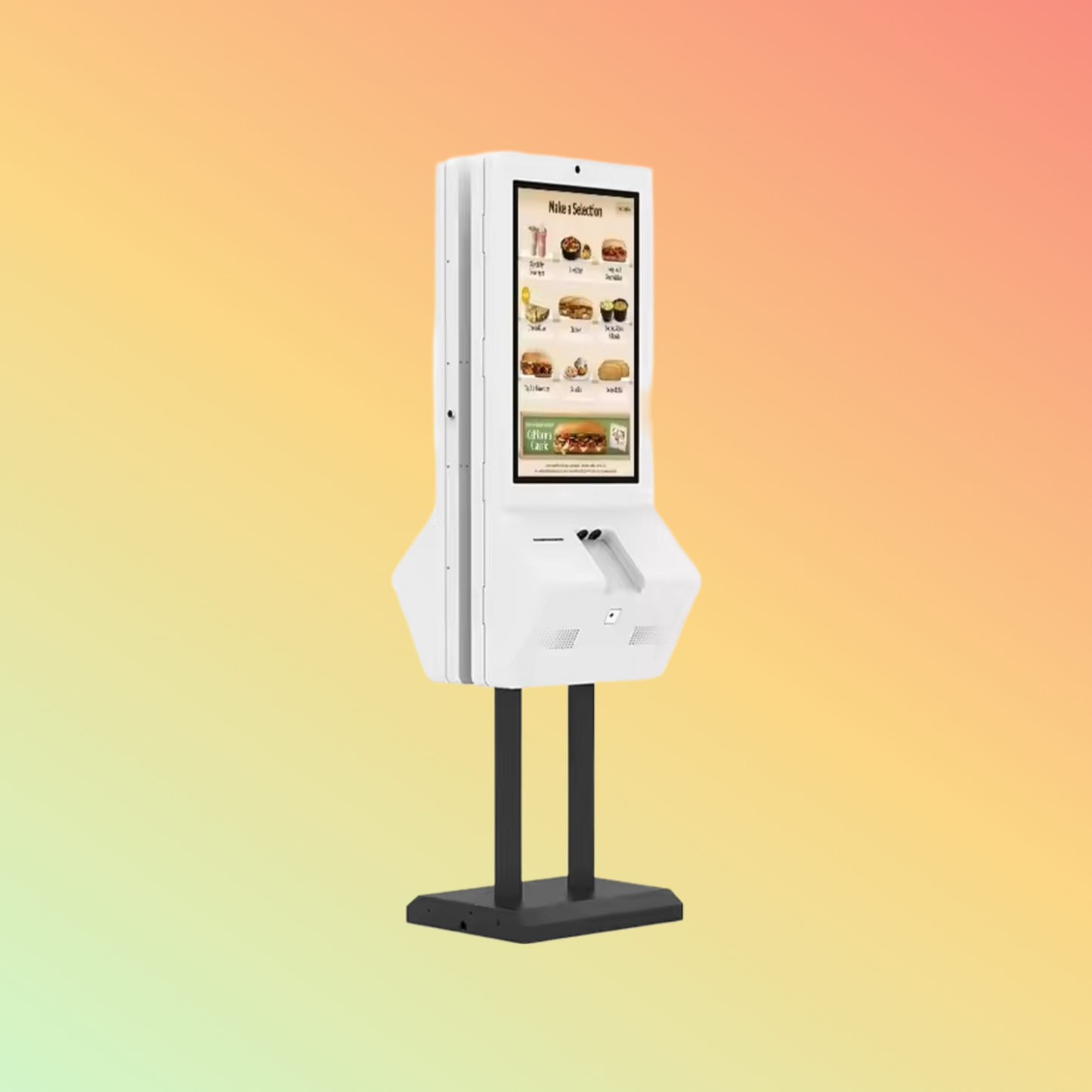 MAKEN 32 Inch Self-Service Fast Food Advertising Display Touchscreen Kiosk Self-Ordering Kiosk Payment Kiosk