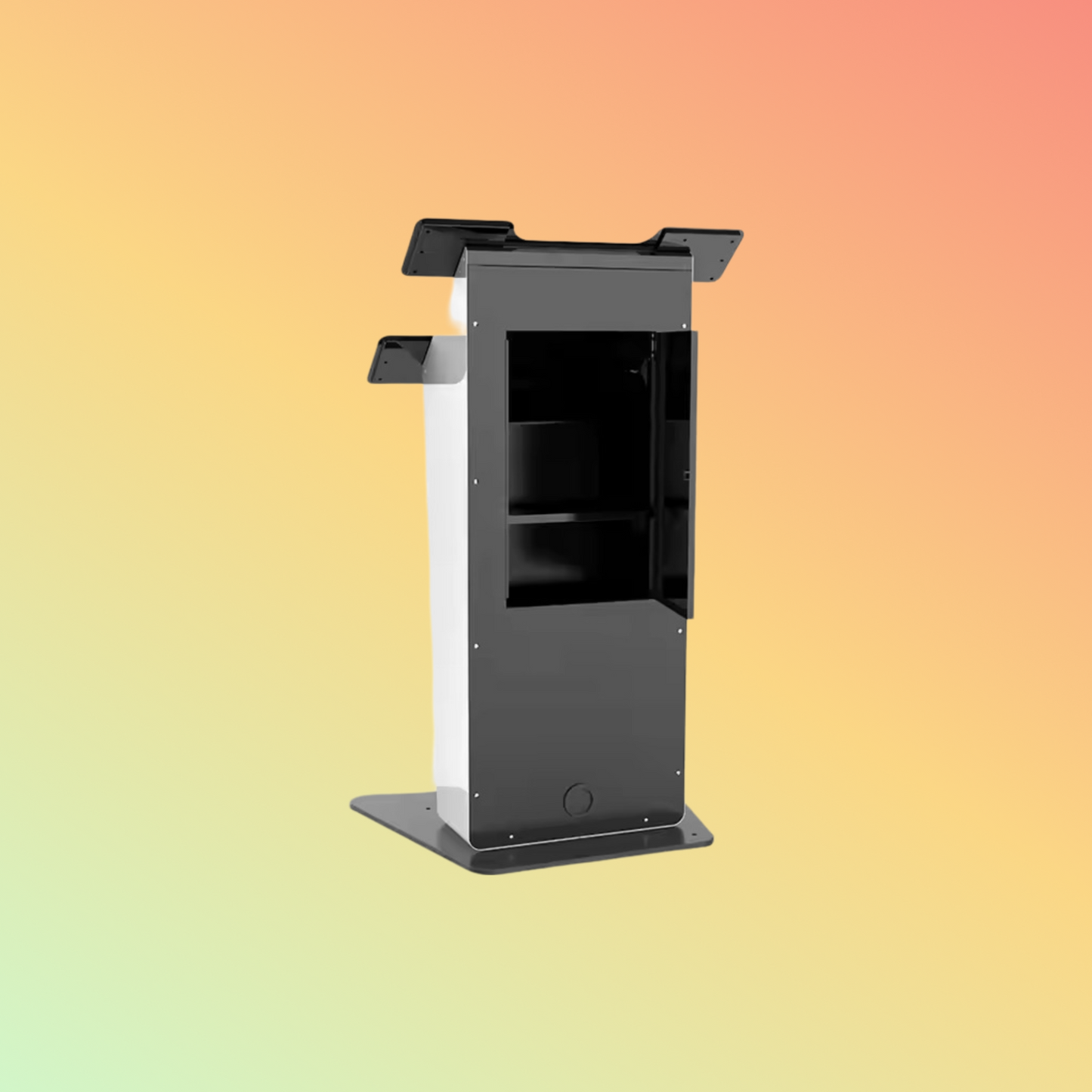 MAKEN All Metal Structure 43-55 Inch Digital Signage Screen Large Security Floor Display Stand