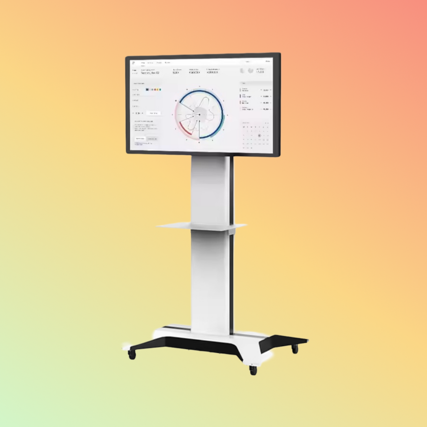 MAKEN 43 Inch Display Screen Combined 4K Digital Signage With Two-Gear Height Adjustable Stand