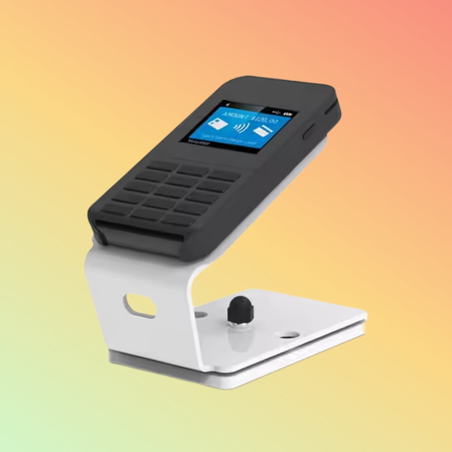 MAKEN 360 Degree Freely Swivel Metal Stand Universal Rotating Terminal Pos Stand Pos Credit Card Holder