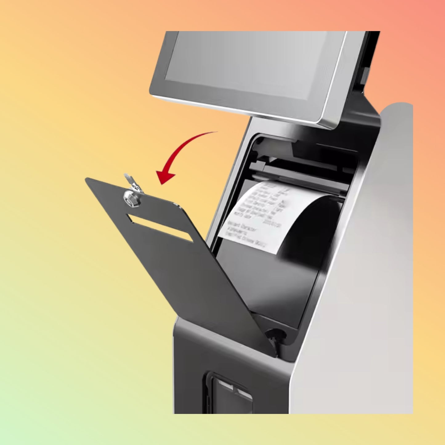 MAKEN 15.6 Inches Touch Screen Countertop Kiosk POS Payment Terminal Self Service Ordering POS Payment Kiosk